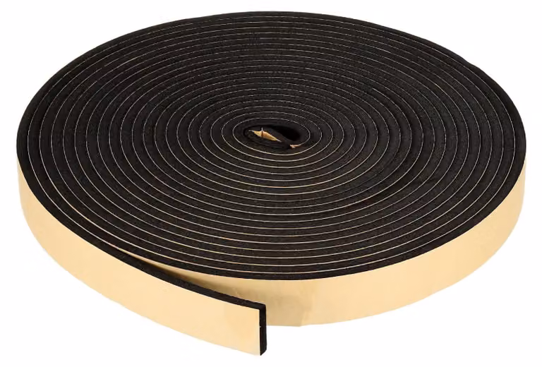 Elzusha - Nastro isolante in schiuma autoadesivo, 30mm x 6mm x 10m, colore nero