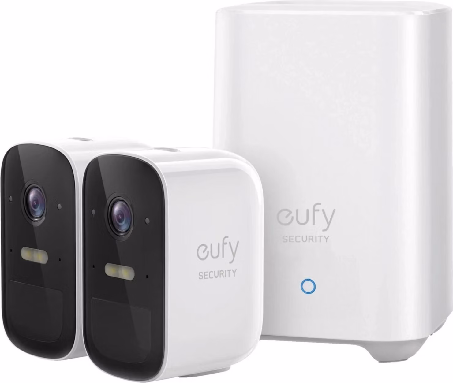 Sistema di videosorveglianza wireless eufyCam 2C Security, HD 1080p, 2,1 MP, IP67, visione notturna, 2 telecamere