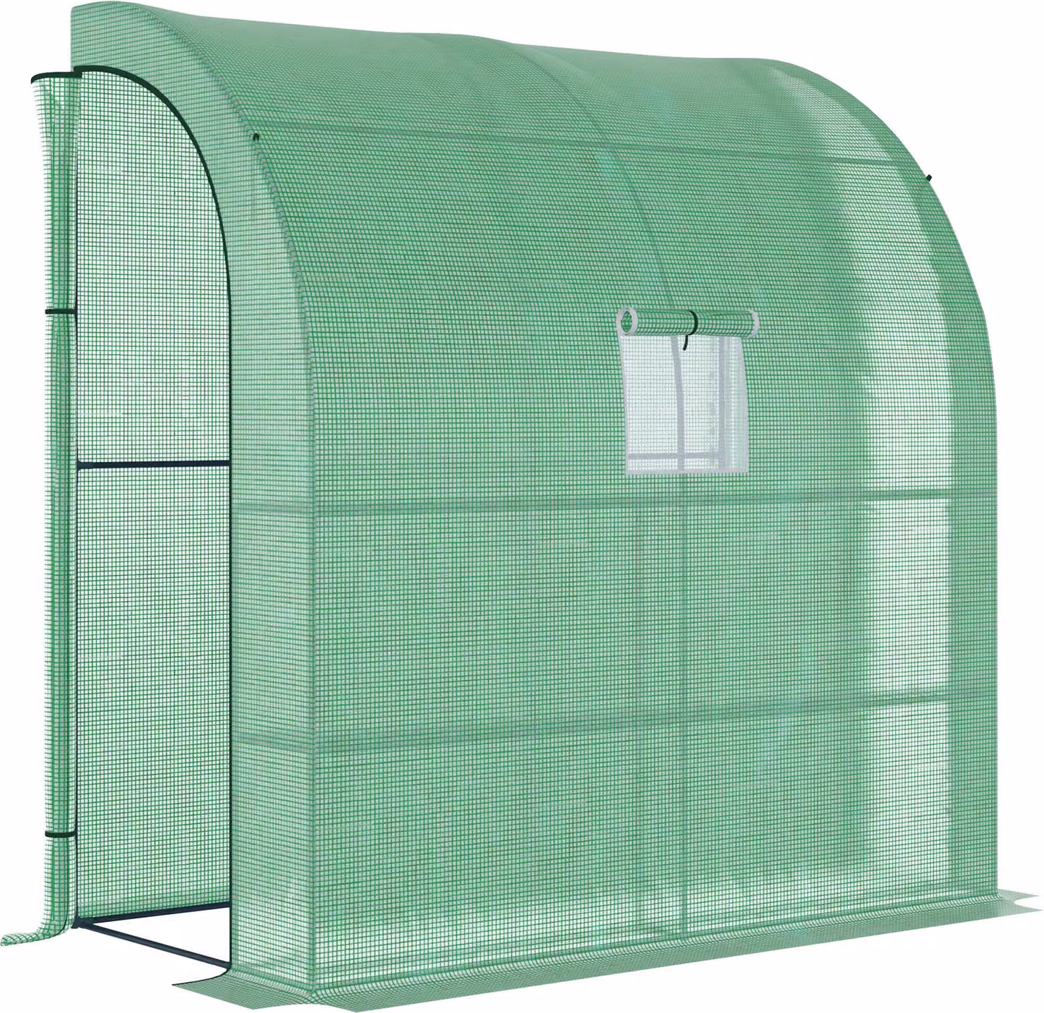 Serra in plastica 200 x 100 x 215 cm con 2 porte, protezione UV, acciaio e PE per la coltivazione delle piante, verde,
