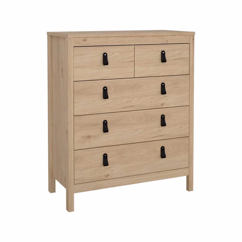 Cassettiera Nicholas DMORA in Rovere per Camera da Letto e Soggiorno L 82 cm x P 38 cm x H 99 cm – 2