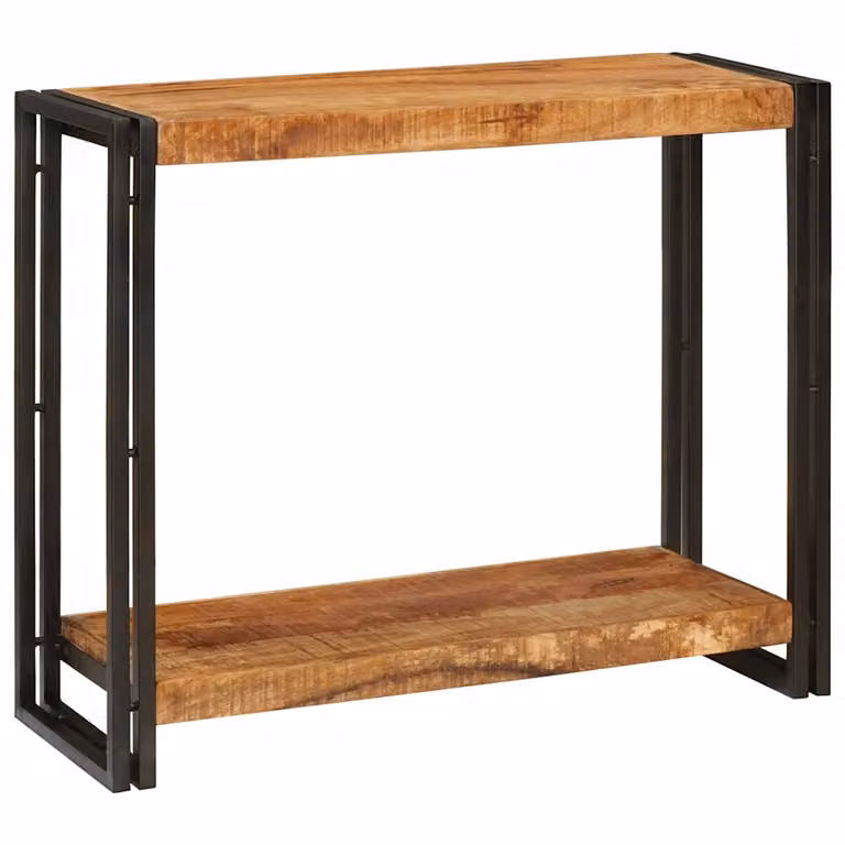 vidaXL Tavolo consolle moderno in legno di mango massello marrone L 90 cm, P 33 cm, H 75 cm
