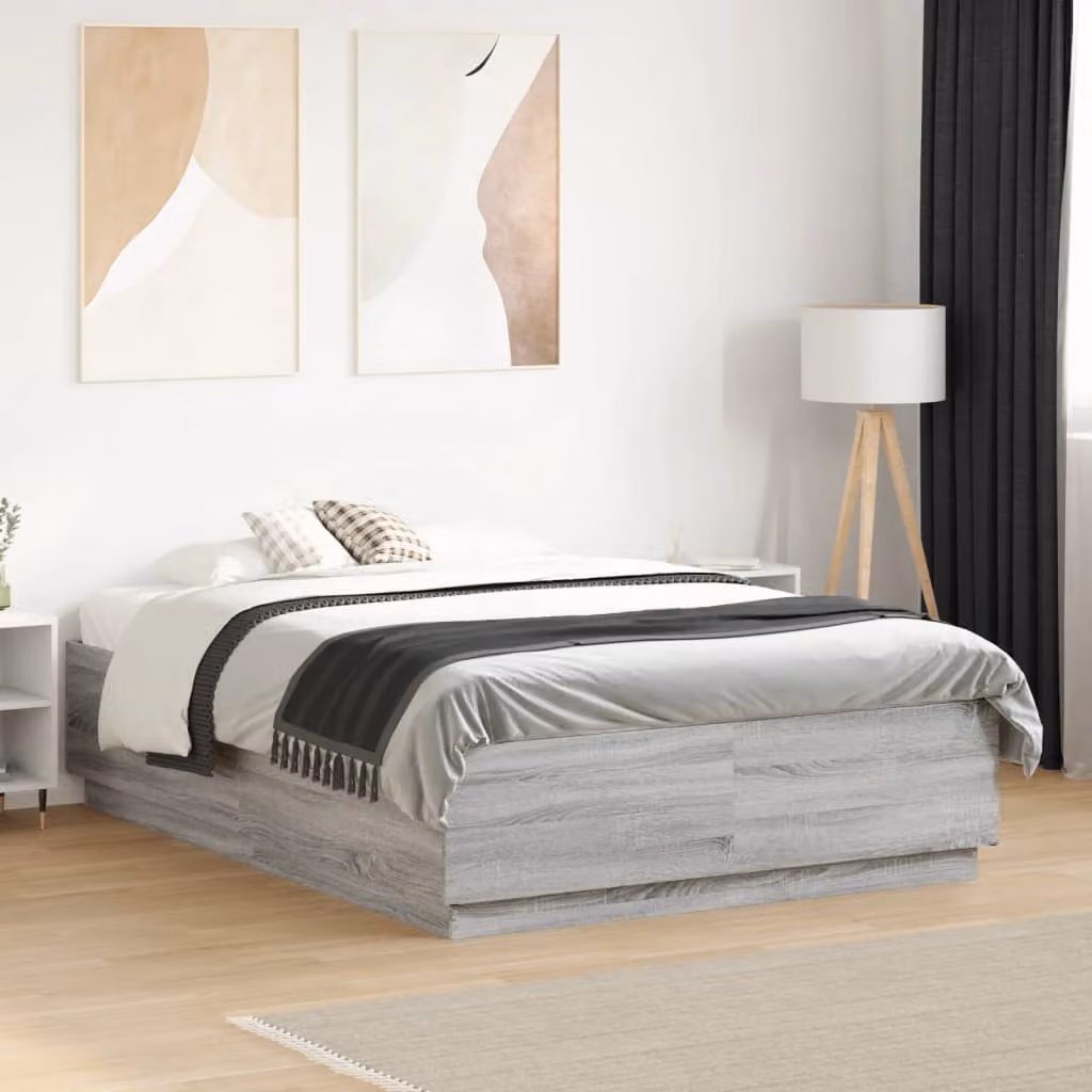Giroletto vidaXL in legno multistrato grigio Sonoma L/P: 140 x 190 cm
