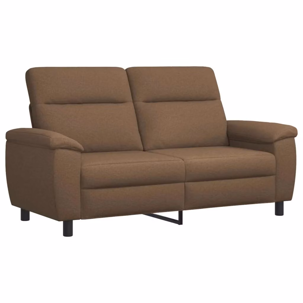 Divano moderno vidaXL in tessuto marrone e nero con struttura in metallo L: 178 cm, P: 90 cm, H: 95 cm – 2