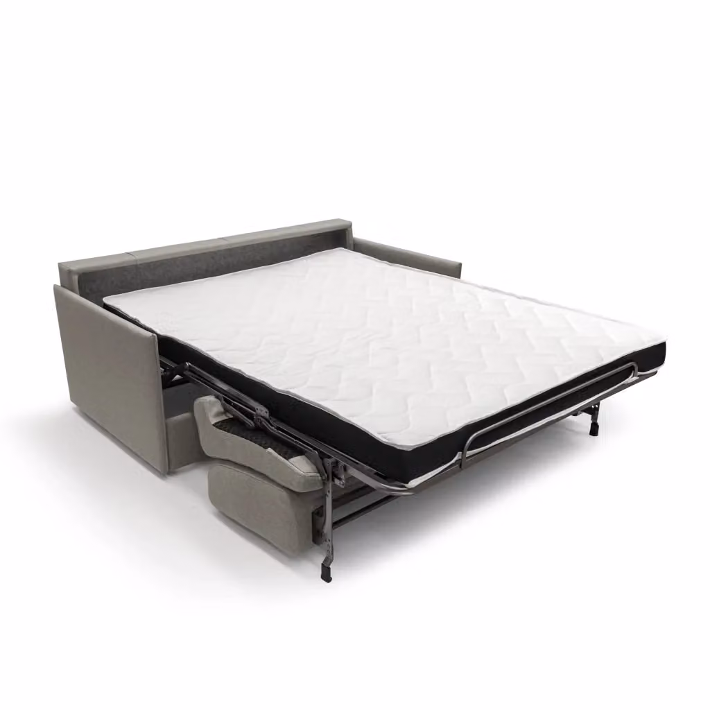 Evans Divano letto matrimoniale in tessuto impermeabile tortora L: 149 cm, Materasso: 120 x 197 cm – 2