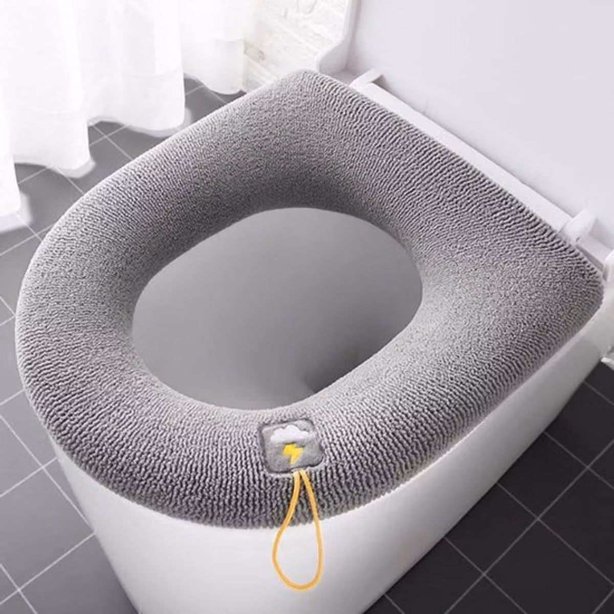 Coprisedili per WC lavabili - in poliestere - coperture in maglia universali - igieniche - design che avvolge completamente