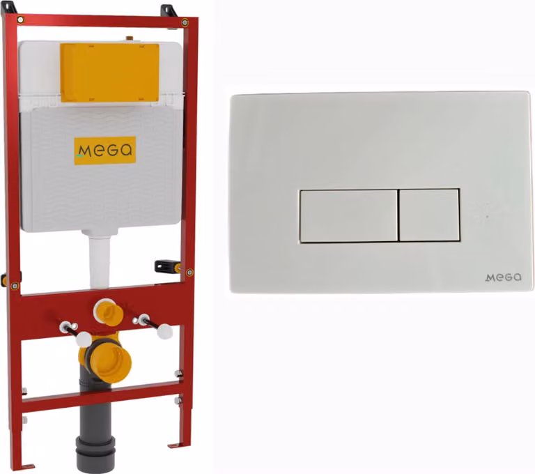 Domotechnika | Wc sospeso 3In1 - Cassetta professionale da incasso - 110X54X16 Cm - Bianco - Igienico, silenzioso, innovativo