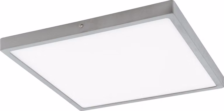 Plafoniera Moderna Fueva 1 In Alluminio Argento Led Integrato 22W 3000K Ip20