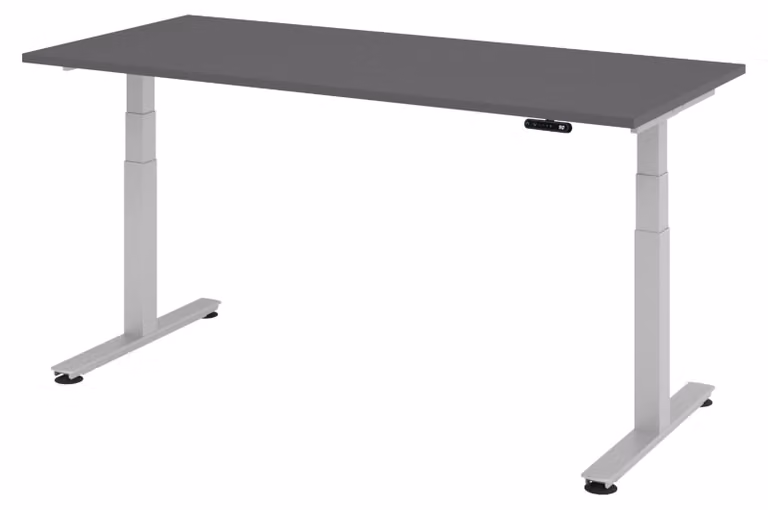 Scrivania elettrica bümö XDSM - Struttura: argento, decorazione: grafite, dimensioni: 180 x 80 cm
