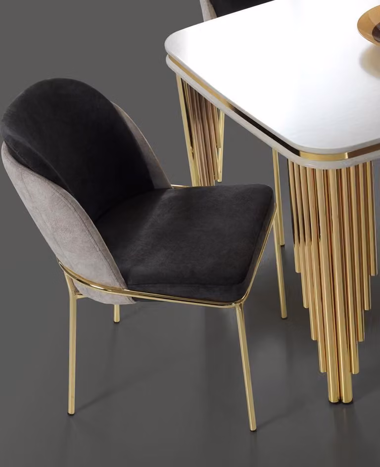 Moderner Küchenstuhl Esszimmermöbel Stühle Lehnstühle Polstermöbel Gold