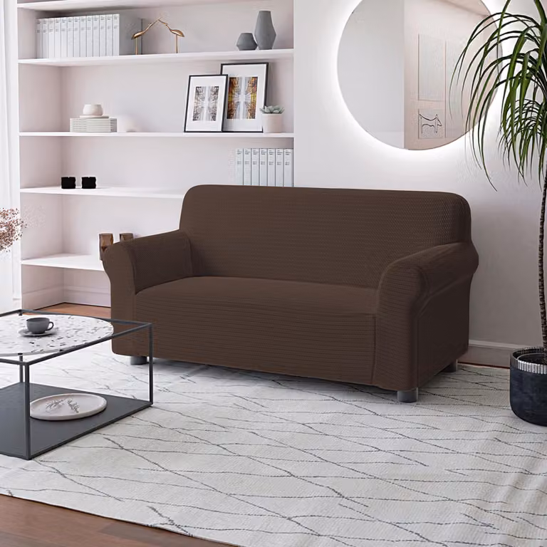 Copertura elegante per divano a due posti, color marrone