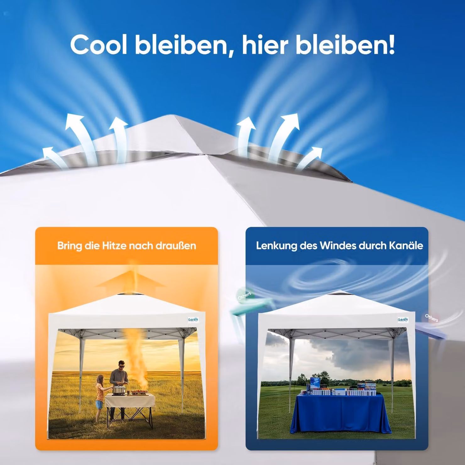 Gazebo impermeabile, con protezione UV 50+, dimensioni 3x3 metri, ideale per giardino e campeggio
