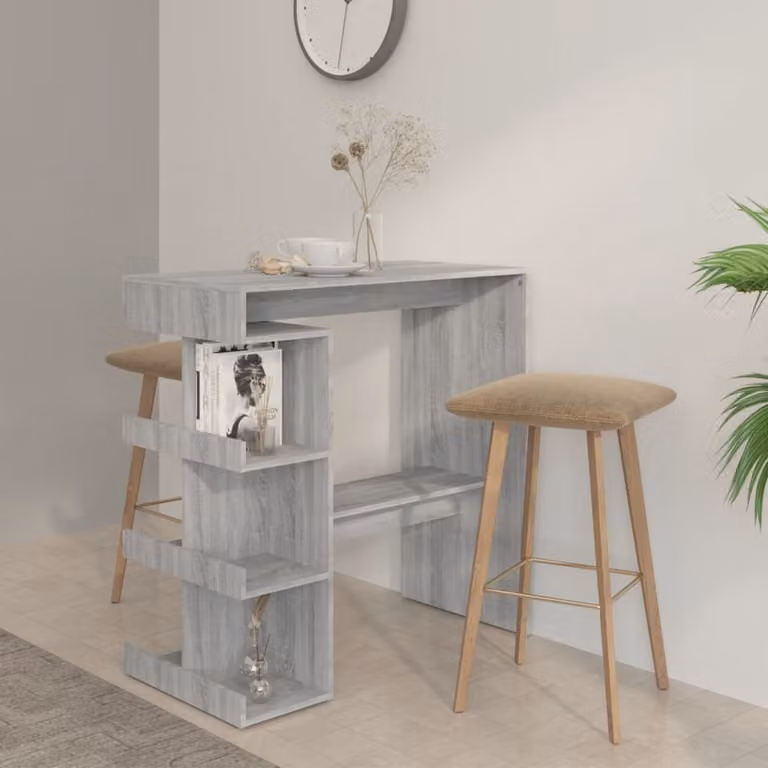 Maison Exclusive - Tavolo bar con ripiano grigio Sonoma 100x50x101,5 cm