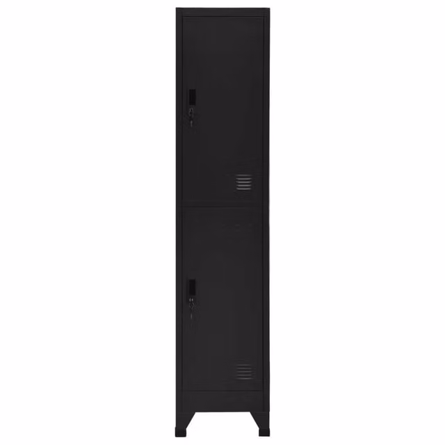 Armadietto con Serratura Nero 38x45x180 cm in Acciaio 339778