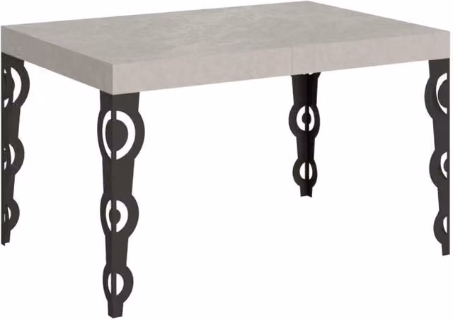 Tavolo da pranzo allungabile Itamoby Karamay color cashmere con gambe antracite L: 140-400 cm, P: 90 cm