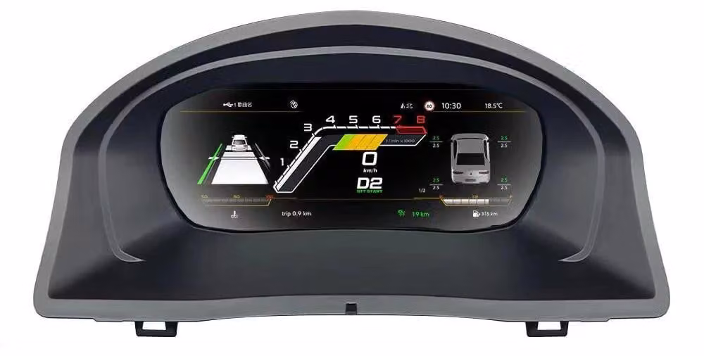 Cruscotto - Pannello di controllo digitale - Gruppo strumenti - Pannello dell'auto - Cockpit virtuale - Schermo LCD IPS da 10,25 pollici
