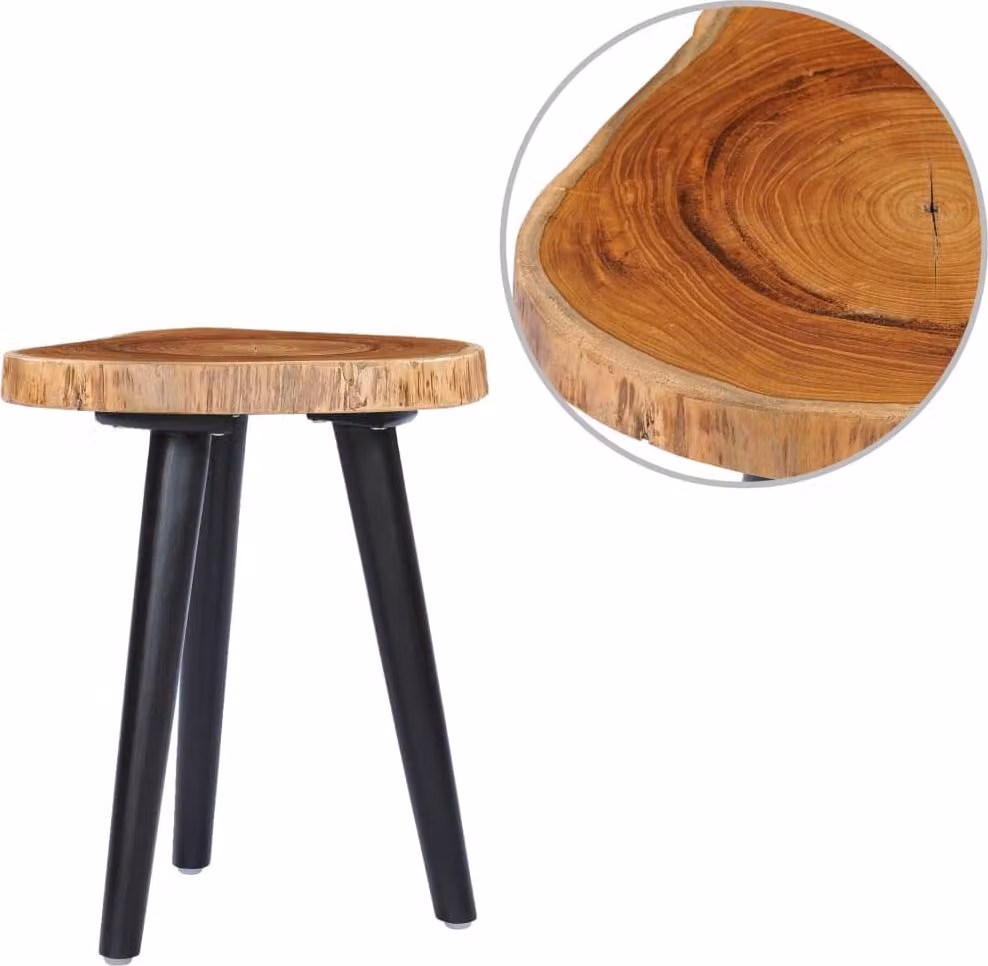 The Living Store Couchtisch 40 x 45 cm Teak Massiv