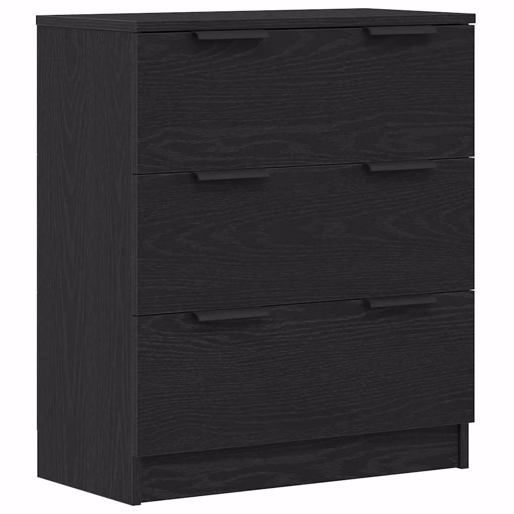 Credenza Buffet Armadio da Cucina vidaXL in Legno Multistrato Nero Opaco L: 60 cm, P: 30 cm, H: 70 cm – 2