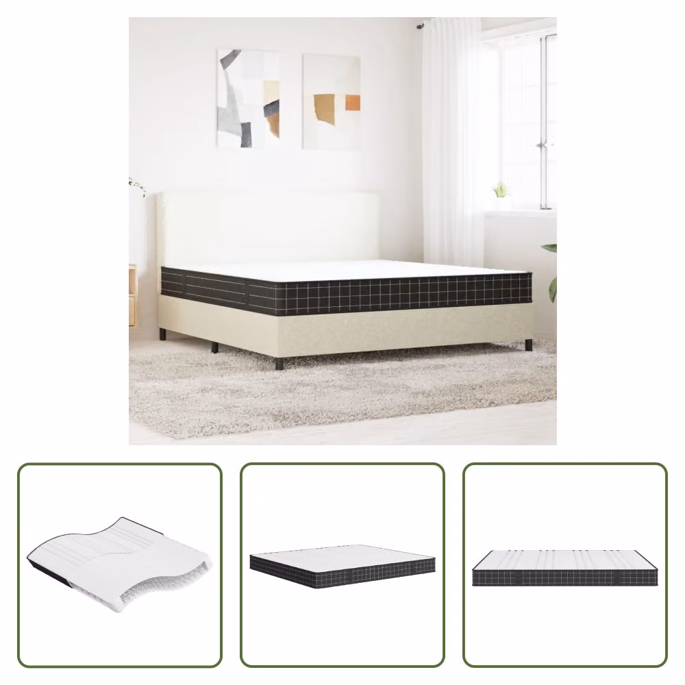The Living Store Materasso Bonnell a molle medie 200x200 cm
