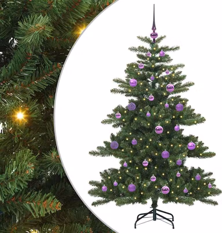 Albero di Natale Artificiale con Rami Pieghevoli Verde 150 cm
