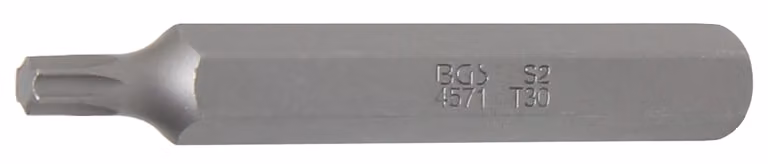 BGS 4571 | bit | lunghezza 75 mm | esagono incassato 10 mm (3/8") | profilo a T (per Torx) T30 | bit per cacciavite | acciaio CV