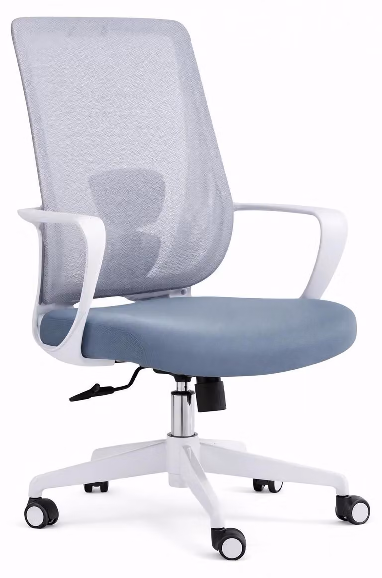Sedia da ufficio ergonomica con poggiatesta regolabile e schienale in rete