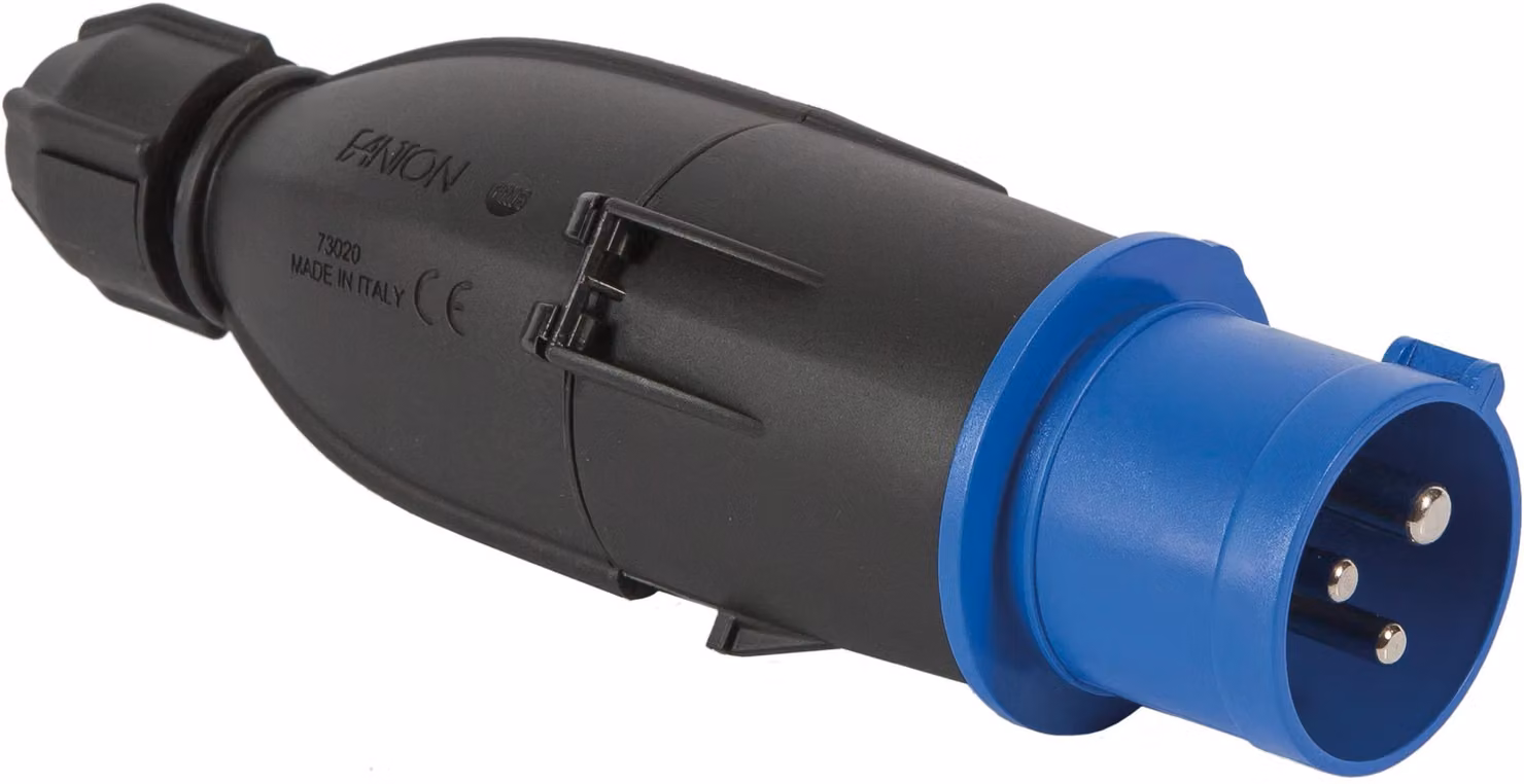 FANTON 73020-E OPTIMUS, adattatore per spina, spina a 3 poli, 16A, 200-250V, grado di protezione IP44, presa