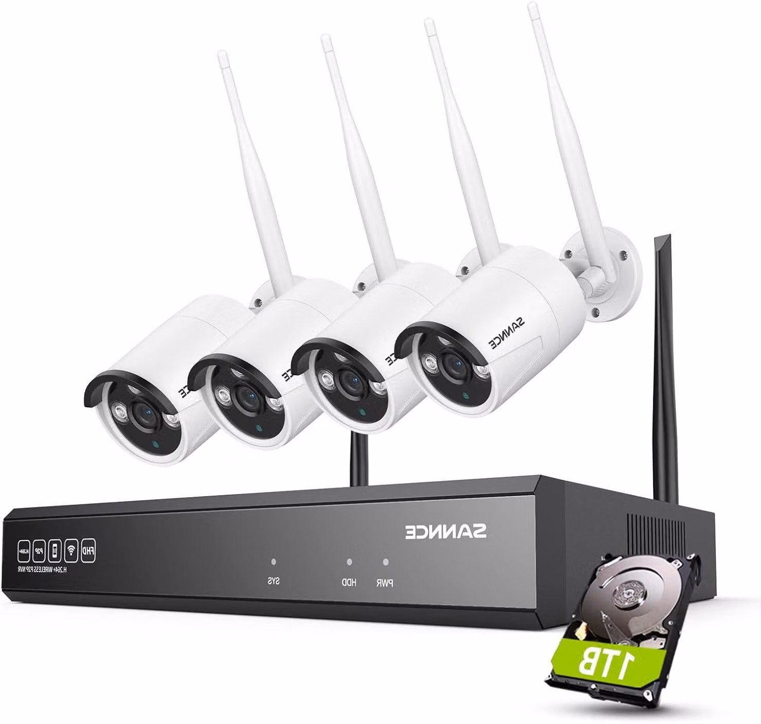 Kit di videosorveglianza wireless da 5MP - Set di telecamere - Sistema di sicurezza - Telecamere CCTV - Sicurezza IP