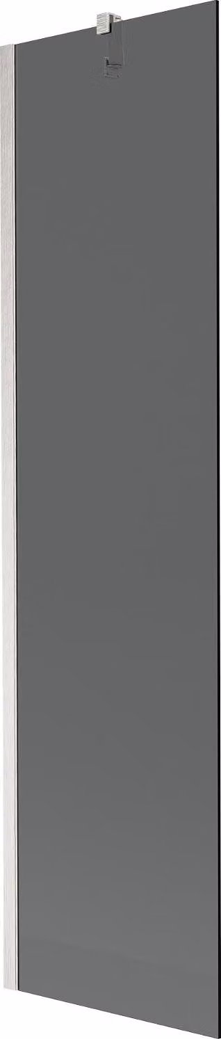 Mexen Next paratia per vasca da bagno a 1 anta 50 x 150 cm, grafite, nichel spazzolato - 895-050-000-00-40-97