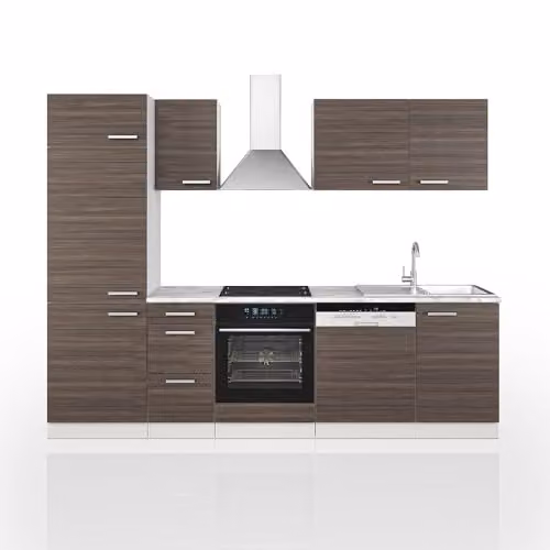 Vicco Cucina componibile Optima, Grigio prezioso/bianco, 270 cm