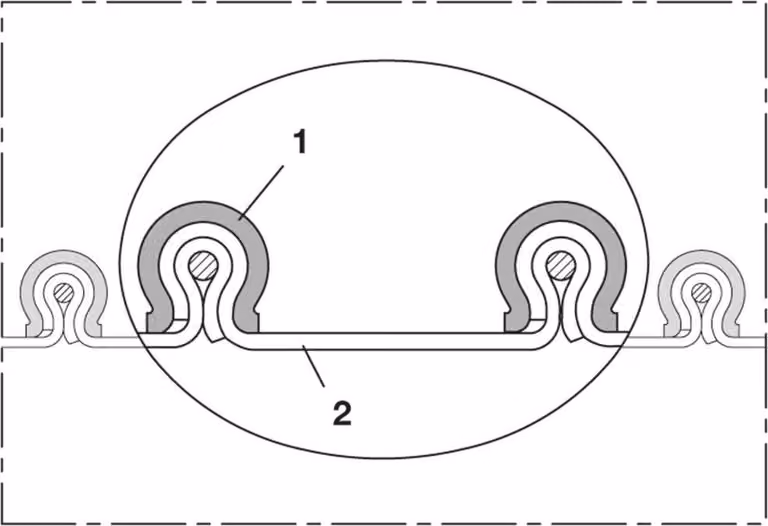 Tubo di aspirazione e di soffiaggio CP VITON 459 EC, diametro interno 400 mm, diametro esterno 412,00 mm, spessore 6 mm, lunghezza 3 m