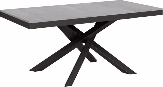 Tavolo allungabile Itamoby Volta Evolution in cemento con telaio in metallo antracite L: 90-440 cm, P: 180 cm