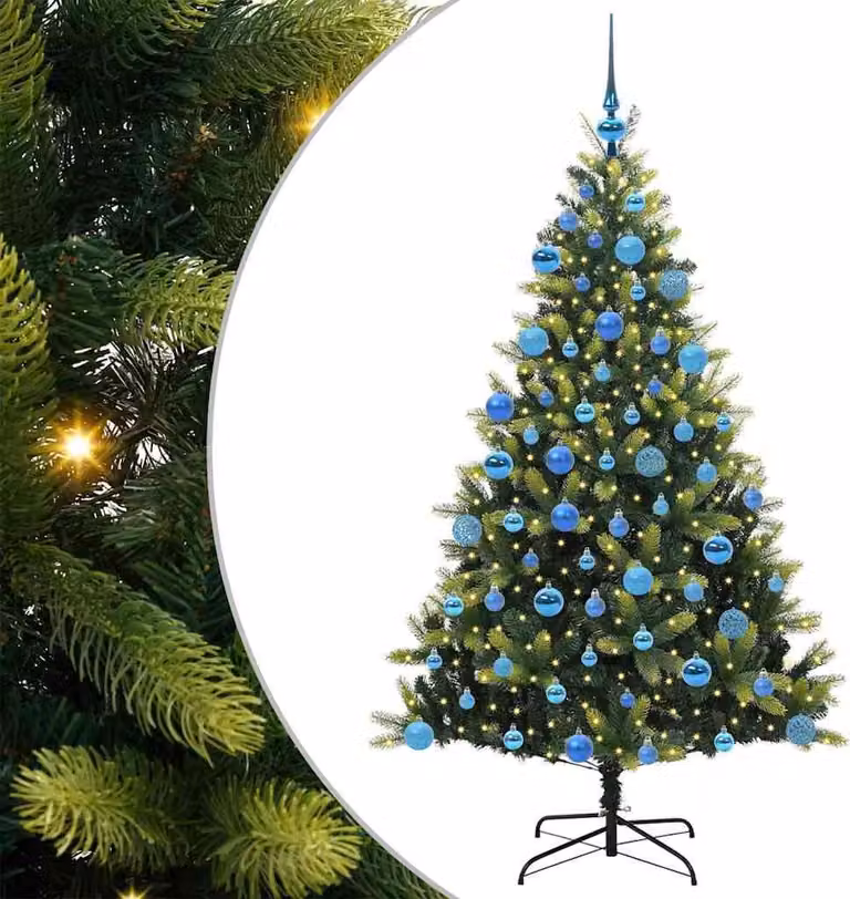 Albero di Natale Artificiale a Cerniera con 300 LED 180 cm