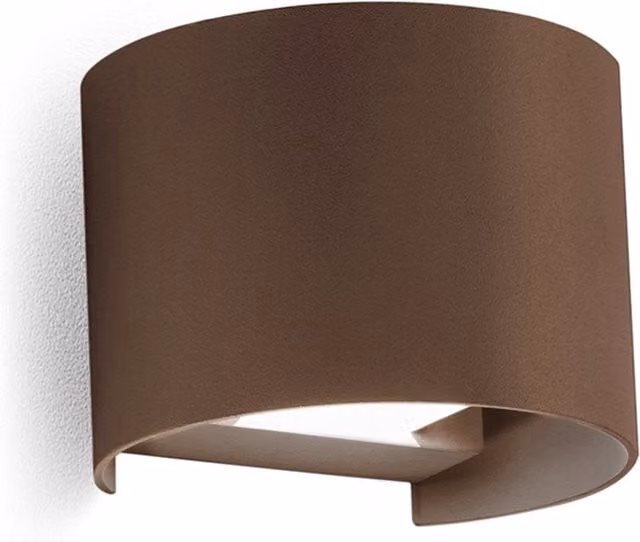 Applique da esterno Gea Henk in metallo marrone con LED regolabile IP54