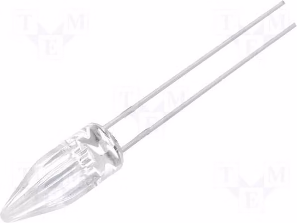 2 LED da 5 mm, luce calda, 500÷750 mcd, 20 mA, 100°, 2,5÷5 V: Rocket OS2MDK58A1B, modello speciale "Effe"