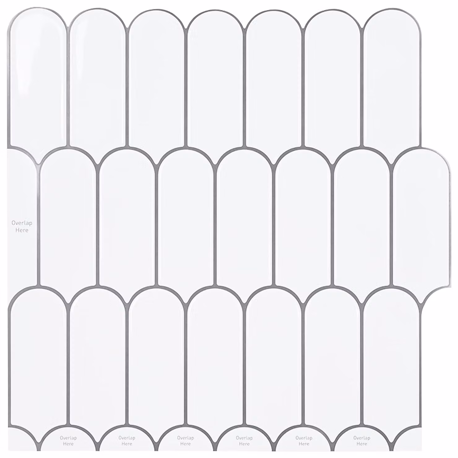 Set di 50 piastrelle Piuma vidaXL in plastica, colore bianco e grigio, 30 x 30 cm
