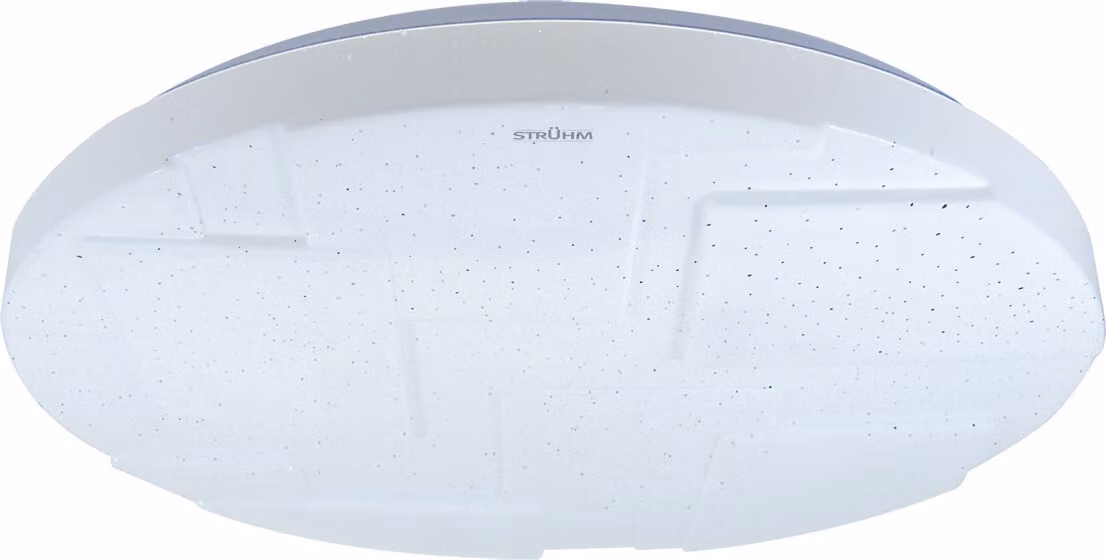 Bagno plafond moderno bianco rotondo Ø49cm decorativo geometrico effetto stella colore caldo LED 48W TETRIS Struhm