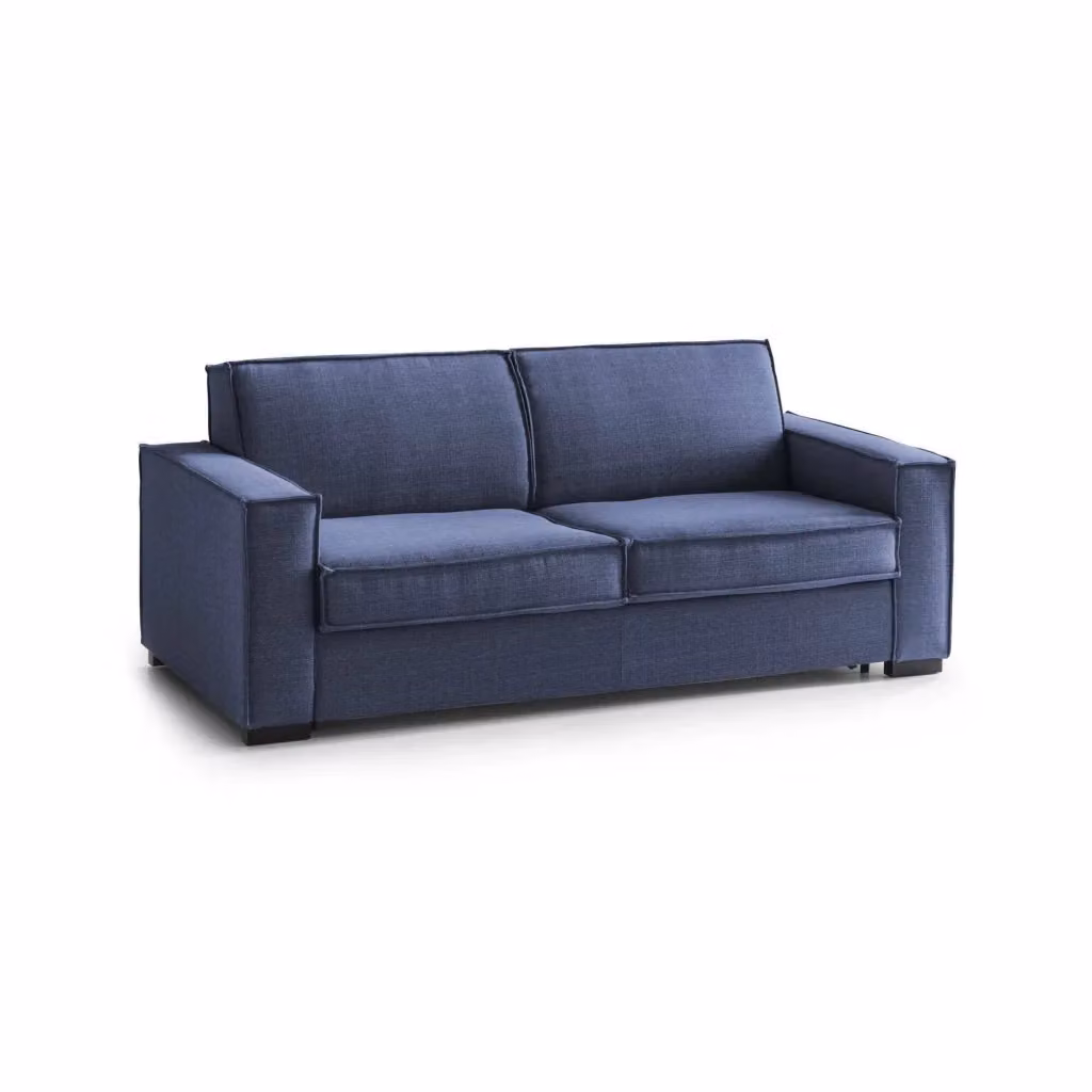 Divano Letto Alisa Talamo Italia, Divano 2 Posti con Funzione Letto e Coperture Rimovibili, Rivestimento in Tessuto Blu, L: 180 cm, P: 95 cm, H: 90 cm – 2