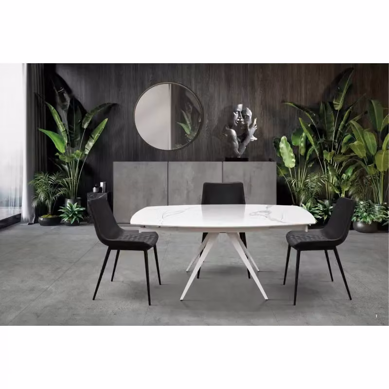 Set di 2 sedie moderne Mobili 2G in ecopelle e metallo antracite L/P/H: 40 x 47 x 82 cm – 2