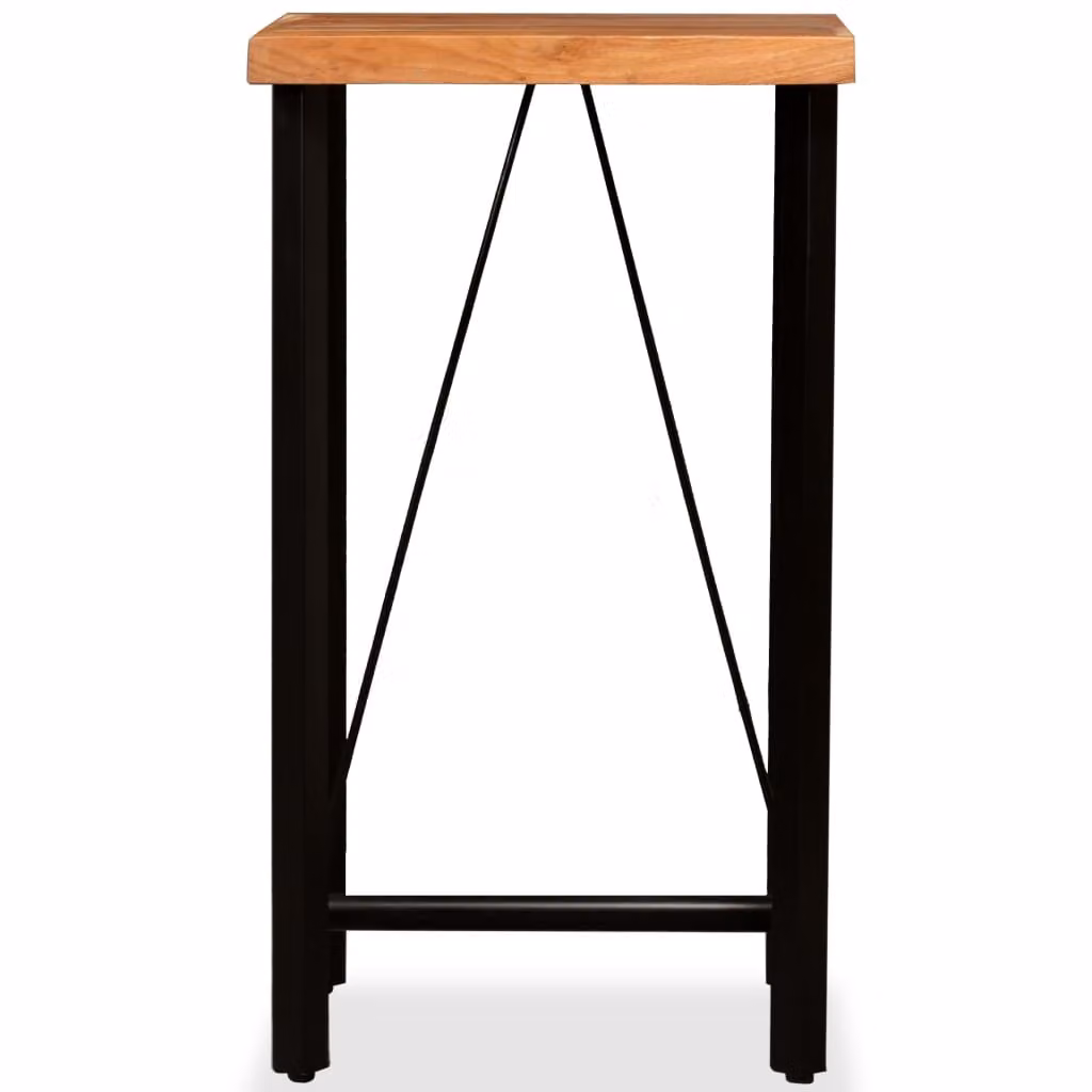Tavolino da Bar in Legno Massello di Acacia 60x60x107 cm