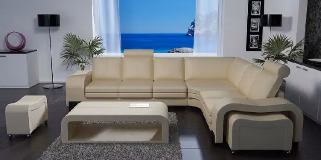 Ledersofa xxl Wohnlandschaft Garnitur Leder Eckcouch Garnituren Sofa Polster