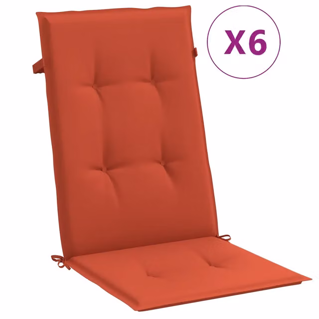 Cuscini per sedia schiena alta DESIGN IN Rosso in tessuto resistente ai raggi UV L: 120 cm, P: 50 cm, H: 4 cm