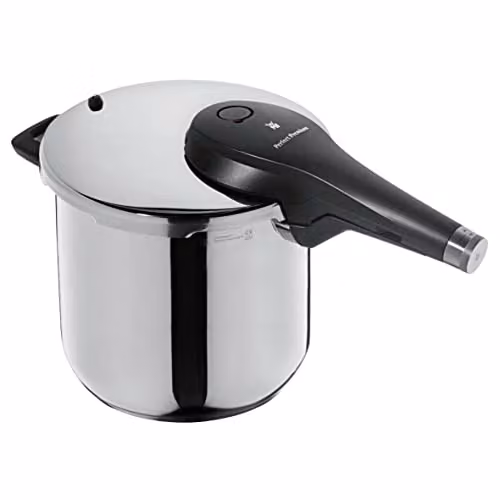 WMF Perfect Premium One Pot - Pentola a Pressione a induzione, 6,5 l, 22 cm, in Acciaio Inox Cromargan Lucido, 2 Livelli di Cottura, manopola all-in-One