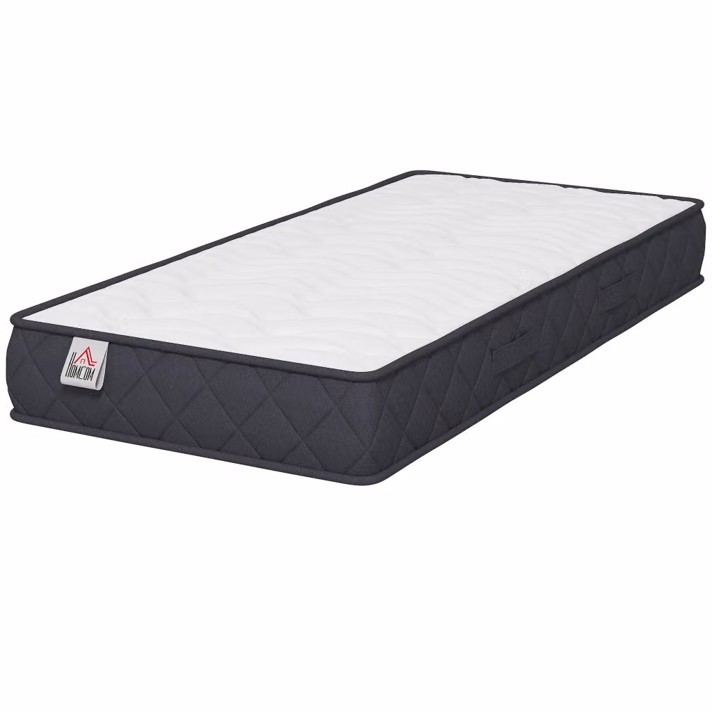 Materasso in Memory Foam Xylo con certificazione Oeko-Tex, colori bianco e grigio, L/P/H: 90 x 190 x 20 cm – 2