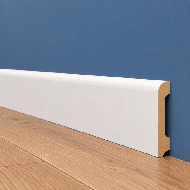 pacco da 132 ML di Battiscopa BC in POLIMERI EqualWood HI-TEC 80x15mm - BIANCO