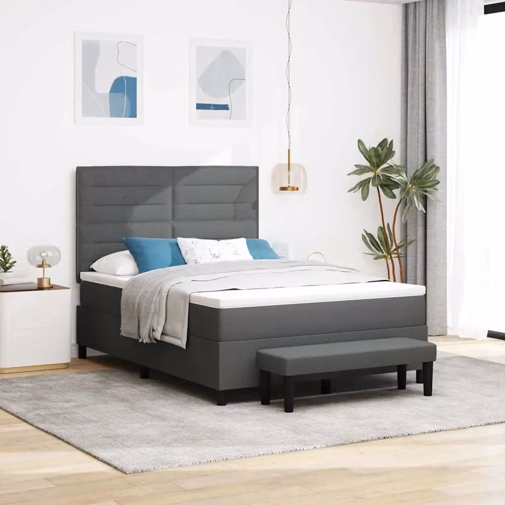 Letto ibrido con molle a tasche vidaXL Grigio, L 160 x P 200 cm