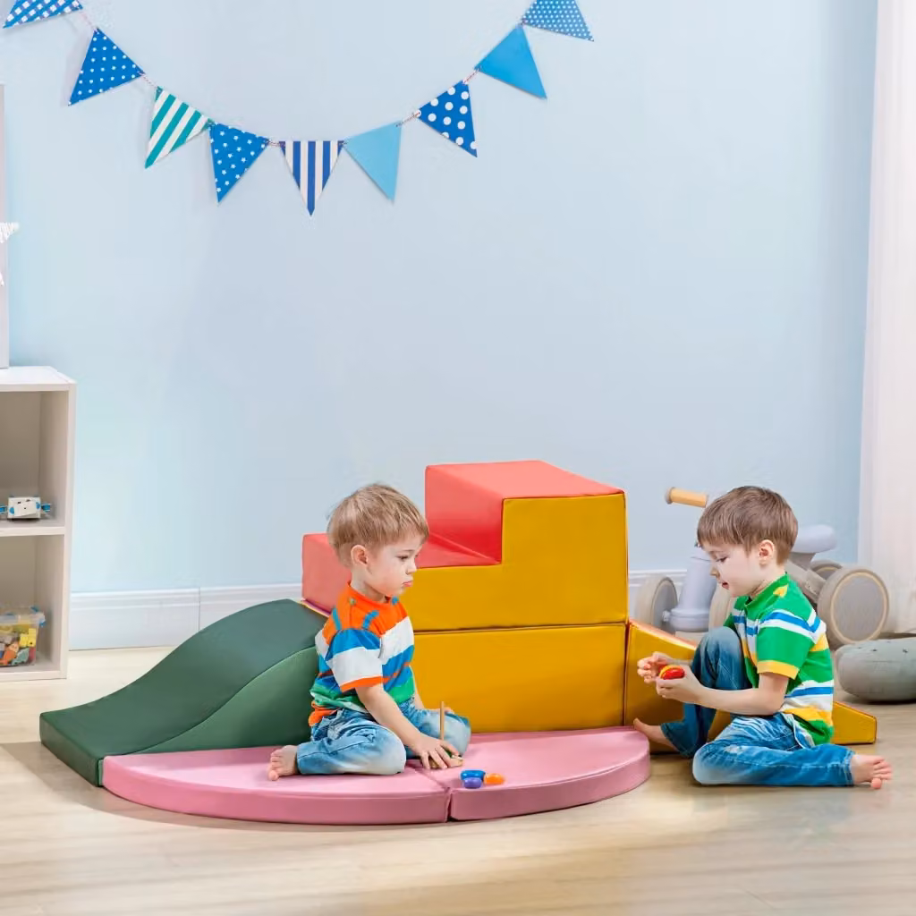 Set di 6 Costruzioni Morbide Giordanoshop in Schiuma Multicolore per Bambini L/P/H: 48 x 48 x 24 cm – 2