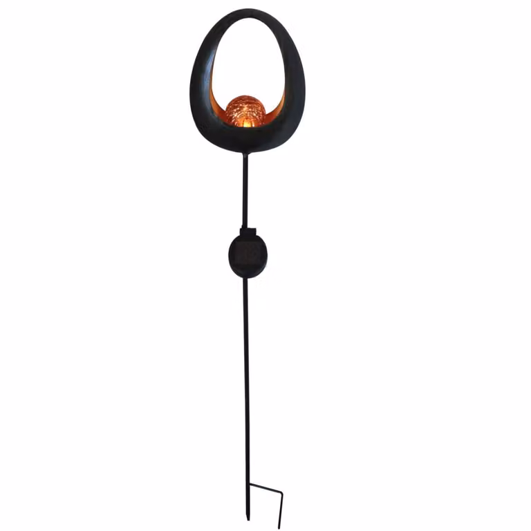 Kynast Garden LED Lolar scultura luminosa Oval Fireball altezza totale 93 cm