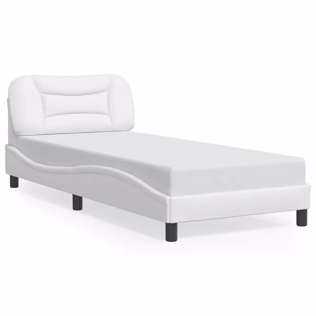 Giroletto senza materasso Hvar vidaXL in similpelle bianca, dimensioni 90 x 190 cm – 2