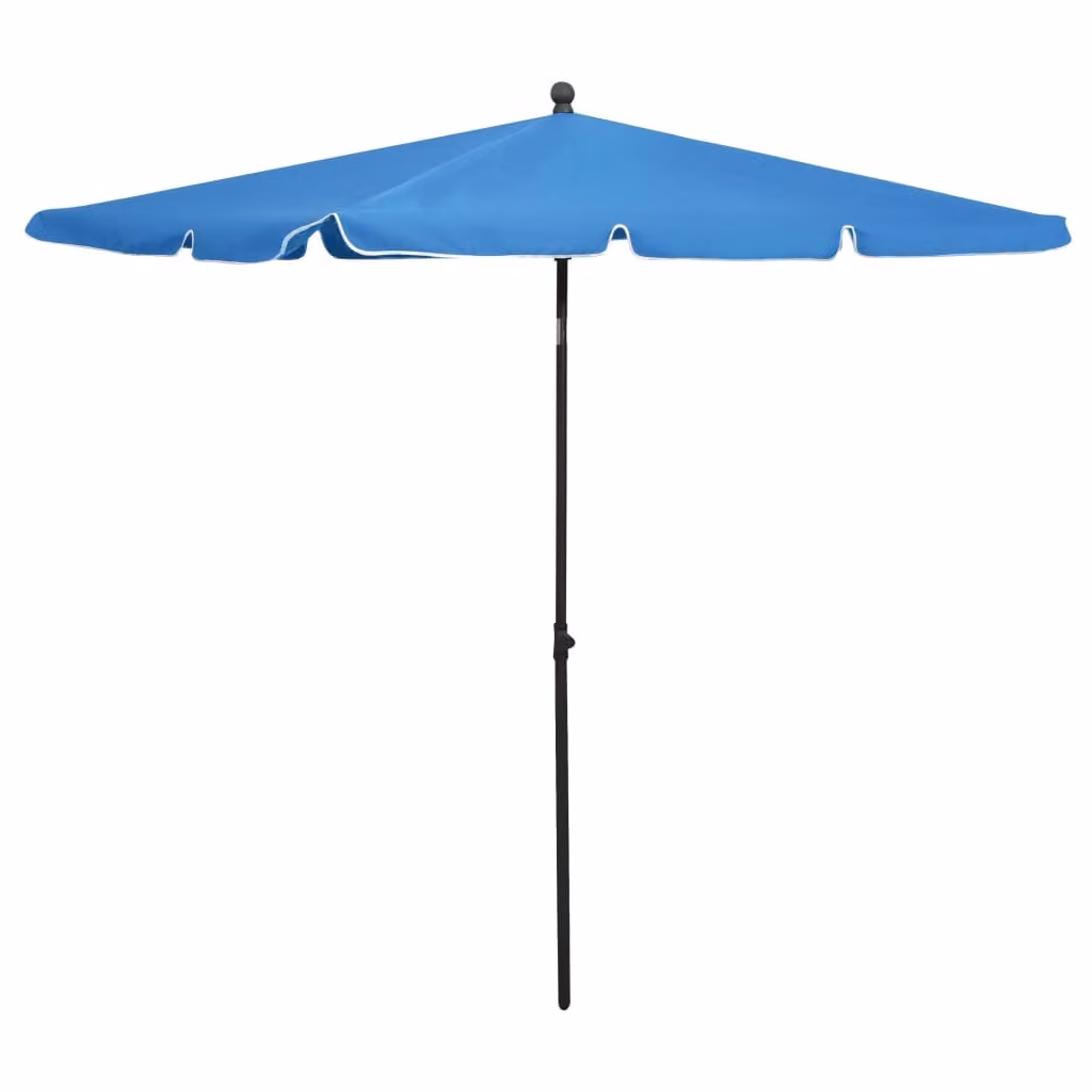 Maison Exclusive - Ombrellone con palo 210x140 cm, azzurro