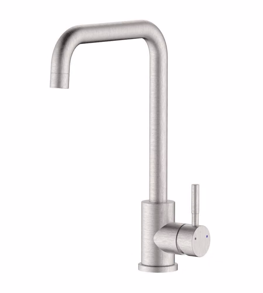 IDRO-BRIC Brooklyn Miscelatore lavello alto girevole acciaio spazzolato 40 cm
